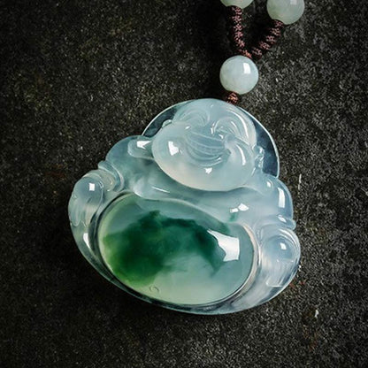 Jade  Cyan Jade Luck Necklace Pendant
