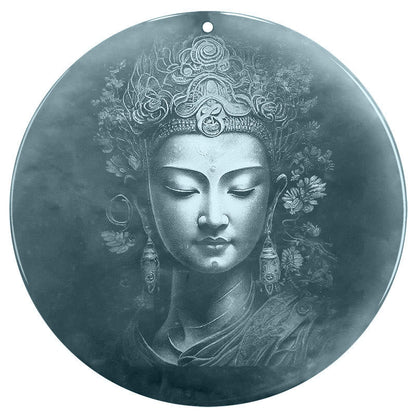 Buddha Energy Necklace Kwan Yin Avalokitesvara Jade Abundance String Necklace Pendant