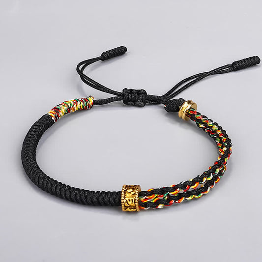 Ancient Tibetan Buddhist Red String Tradition  Om Mani Padme Hum Protection Luck String Bracelet