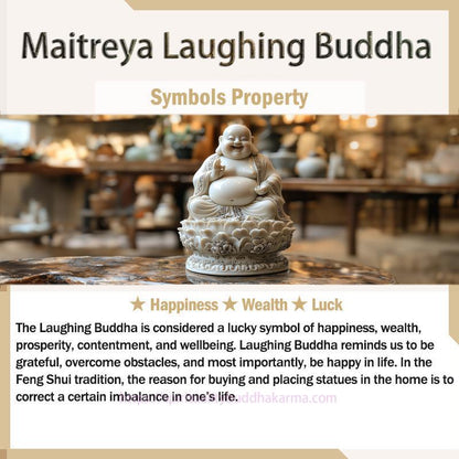 Buddha Energy Necklace Laughing Buddha Hetian Jade Luck Necklace Bead Chain Pendant