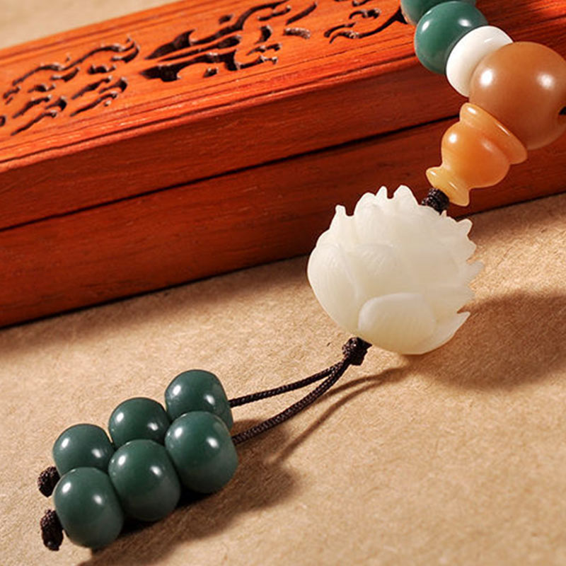 Spirituality Buddha Karma Lotus Cyan Bodhi Seed Success Bracelet
