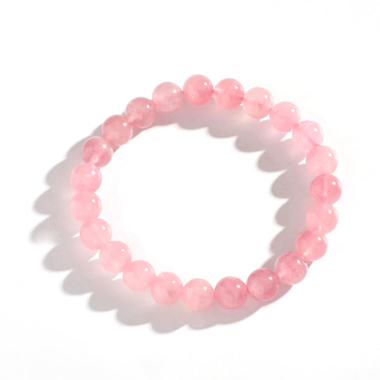 N001 Natural 7A Star Rose Quartz Bracelet - High-Grade Crystal with Star Effect, Significantly Activates Heart Chakra Energy