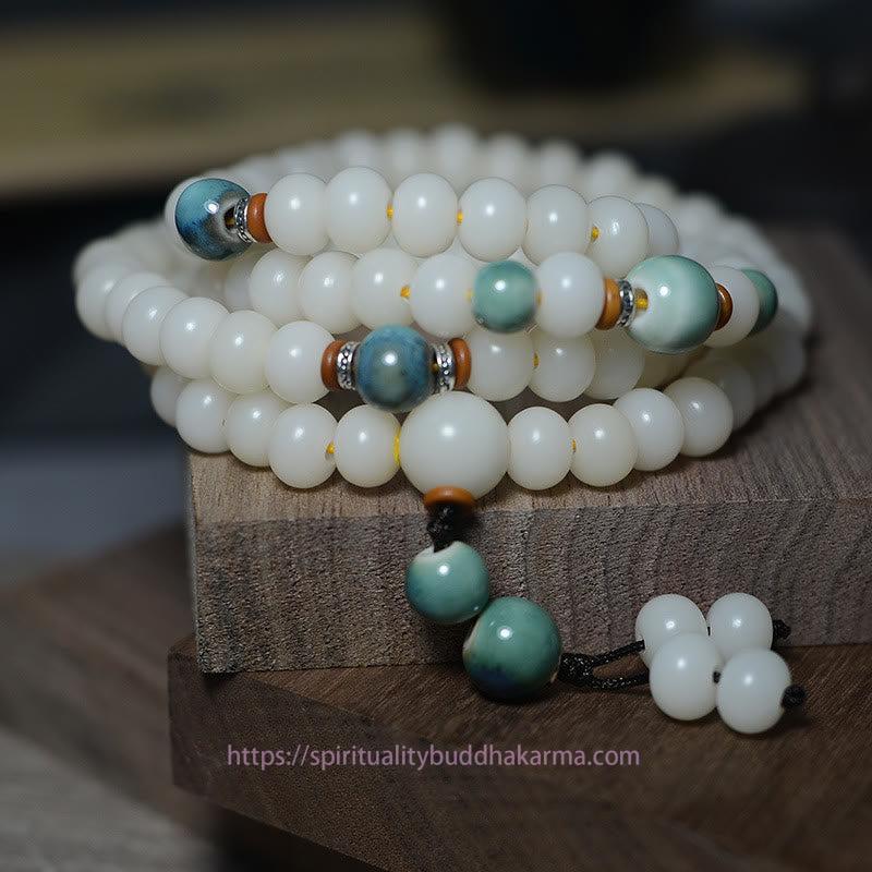 Spirituality Buddha Karma 108 Mala Beads Bodhi Seed Keep Away Evil Spirits Calm Bracelet