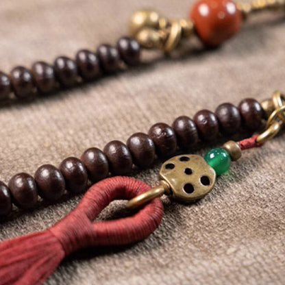 Spirituality Buddha Karma 108 Mala Beads Natural Tibet Purple Bodhi Seed Auspiciousness Bracelet