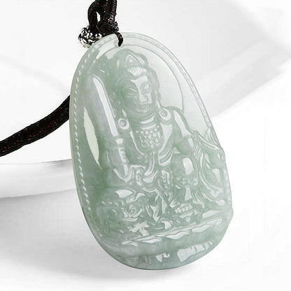 Buddha Energy Necklace Chinese Zodiac Natal Buddha Jade Wealth Prosperity Necklace Pendant
