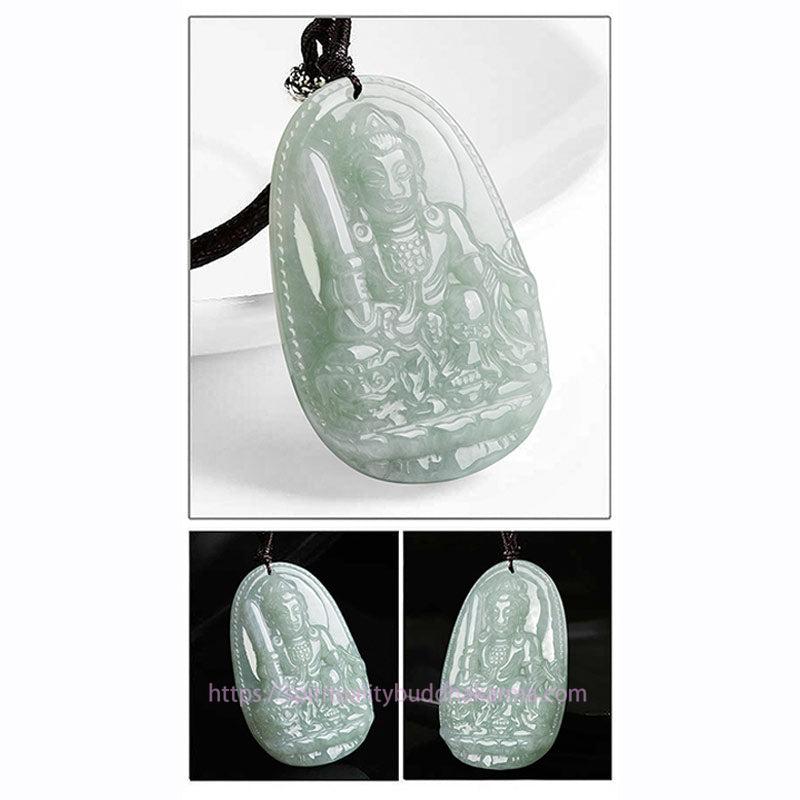 Buddha Energy Necklace Chinese Zodiac Natal Buddha Jade Wealth Prosperity Necklace Pendant
