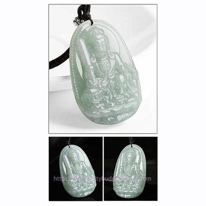 Buddha Energy Necklace Chinese Zodiac Natal Buddha Jade Wealth Prosperity Necklace Pendant