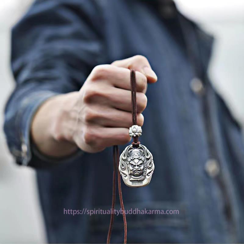 Buddha Energy Necklace Chinese Zodiac Natal Buddha Om Mani Padme Hum Lotus Compassion Necklace Pendant
