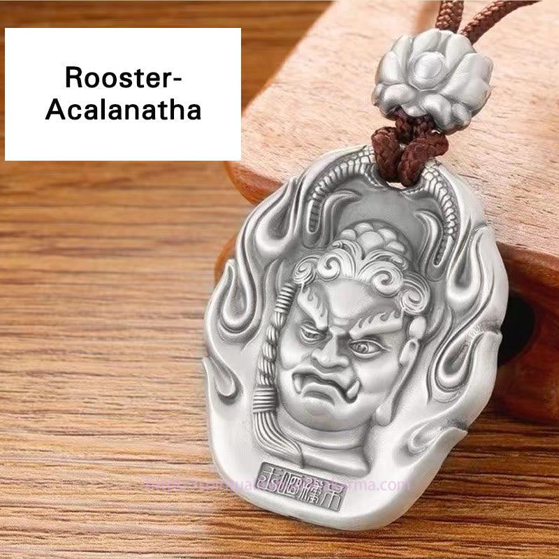 Buddha Energy Necklace Chinese Zodiac Natal Buddha Om Mani Padme Hum Lotus Compassion Necklace Pendant