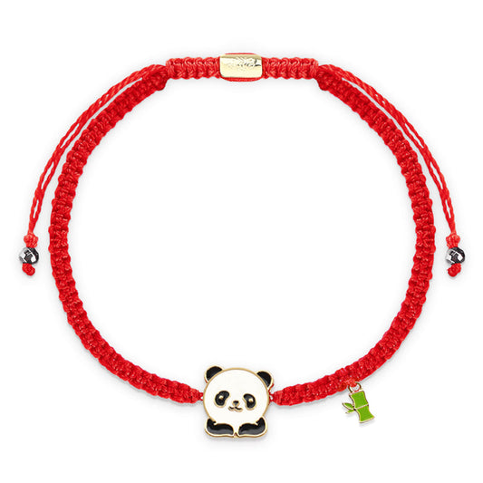 Ancient Tibetan Buddhist Red String Tradition  Tibetan Handmade Panda Bamboo Lucky Red String Bracelet