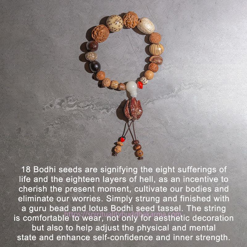 Spirituality Buddha Karma 108 Mala Beads Bodhi Seed Luck Wealth Bracelet Wrist Mala