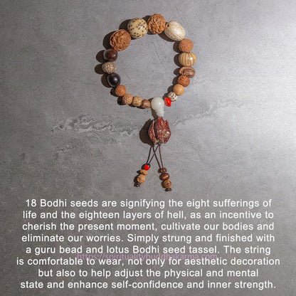 Spirituality Buddha Karma 108 Mala Beads Bodhi Seed Luck Wealth Bracelet Wrist Mala